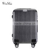 Satin Black Zipper Closure Lightweight Travel Luggage thumbnail-3