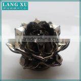 Machine Made Black Lotus Flower Candle Holder Wholesale