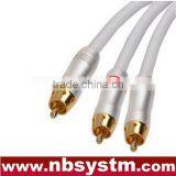 Assembly Type RCA Plug Y Adapter Audio Cable