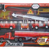 Die cast, metal,alloy deluxe fire action play set toy with en71 7718F-2