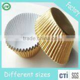 elegant mini size gold and silver foil cupcake liners baking paper cups decorations