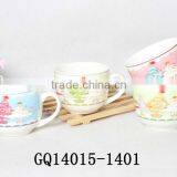 Christmas Promotional Gift Bone China Tea Cup 345ml High Quality for Korean thumbnail-5