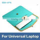 3 Size 4 Style Option Leather Edge Double Layer Natural Wool Felt Laptop Bag for MacBook Universal Tablet Laptop Sleeve Bag thumbnail-2