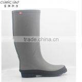 Rubber Rain Boot Women Fashion Boot Grey Ground With Black Sole Wellington Boot