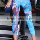 Women Elegant Design Full Print Sublimated Tight Workout Pants Yoga Leggings thumbnail-2