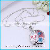 2016 Trending Perfume Bottle Necklace Pendant Dried Flower Necklace thumbnail-4