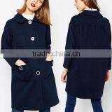 OEM Wholesale Hi-end Fall Winter New Pant Coat Design Woman's Wool Coat thumbnail-6