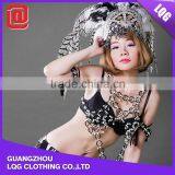 Fashionable Handmade Halloween Showgirls Feather Beaded Funny Carnival Costume thumbnail-2