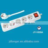 Hot Sale High Quality 5 Way Extension French Socket Power Strip CE 16A 220V China Socket Children Protector