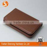 Concise Design Unisex Gender Black and Brown PU Leather Credit Name Card Holder With Cheap Price thumbnail-2