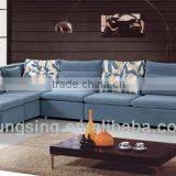 Blue Velvet Sectional Sofa Set