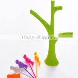 New Style Rainbow Colors Cute Bird Plastic Fruit Fork Set thumbnail-5