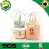 China Factory Direct Wholesale Fancy Canvas Warmer Lunch Tote Bag With Inner Bag thumbnail-1