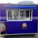 2017 Fashionably Electric Food Truck made in china Stainless steel mobile food truck/ hot dog Snack car