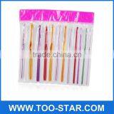 Multicolor Metal Handle Aluminum Crochet Hooks Knit Needles Crochet Hooks thumbnail-2