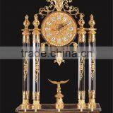 Beautiful Gilded Bronze French Bell Pendulum Desk Clock, Black Marble Desk Clock thumbnail-5
