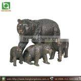 Brass Family Bear Statue thumbnail-1