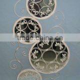Flower Round Metal Mirror Wall Decor thumbnail-1
