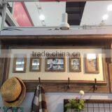 Retro Vintage Wall Shelf With Frames and Hooks thumbnail-3