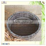 Burning Colored Round Wood Food Warming Tray thumbnail-1