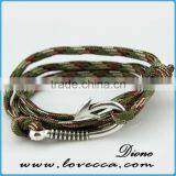 Green Color Nylon Rope Anchor Nautical Rope Bracelet thumbnail-4