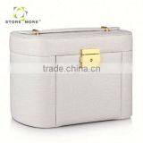 Black Foldable Faux Leather Marble Jewelry Box thumbnail-1