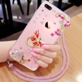 Ring Stent Holder Soft Silicone Cell Phone Cover Case Diamond Mobile Phone Cases for IPhone7/7Plus/6/6s/6plus/6splus thumbnail-4