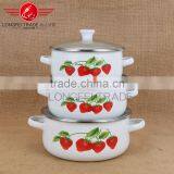 Wholesale 3 Pieces Enamel Insulated Casserole Hot Pot thumbnail-1