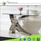 X01 Modern Hallway X Shape Mirrored Console Table thumbnail-1