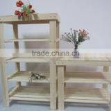 Foldable Modern Step Style Wood Decorative Flower Display Shelf thumbnail-4
