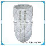 Ceramic White Vases and Pot for Flower thumbnail-1