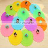 Silicone Cartoon Cup Cover Sealed Suction Lid Cap/Anti-dust Silicone Glass Cup Cover Coffee Mug Suction Seal thumbnail-1
