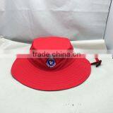 Plain Red Wide Brim Sun Hat/cotton Hat /lady Bucket Hat thumbnail-1