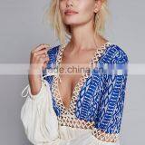 New Fashion Designer One Piece Wedding Party Mini Dress Deep V Beaded Embroidery Dress HSD7859 thumbnail-4