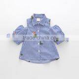 Wholesale Kids Girl Blouse Fashion Design With Embroidered Flower thumbnail-1