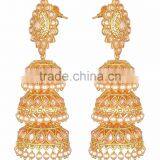 JHUMKA Crystal Gold Tone DANGLER EARRINGS thumbnail-2