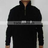 2012 fashion stylish college flat rib wholesale crewneck mens sweatshirts winter half zipper baseball jackets for man