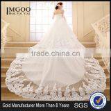 2016 New Wedding Fashion Towel Diamond Korean Style Long Drag Tail Wedding Dress Brides Slim Winter Wedding Dress thumbnail-1