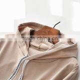 Wholesale Custom 80 Cotton 20 Polyester Women Pullover Short Sleeve Hoody thumbnail-3