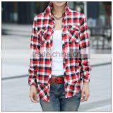100% Cotton Waterproof Plaid Flannel Fabric Shirt Cheap Flannel Shirt Wholesale thumbnail-1