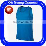 Wholesale Athletic Wear Crop Top Dri Fit Mens Tank Top Manufacture Gym Tank Top Blank Wrestling Singlets thumbnail-1