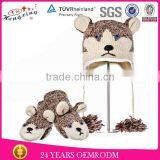 Husky Animal Hat Knitted Fashion Funny Animal Hats thumbnail-1
