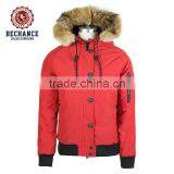 W2003 Supply Type OEM Wholesale 2017 New Style Real Coyote Fur Hood Lady Luxury Down Jacket thumbnail-2