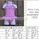 Girls One Piece Ruffle Toddler Kid Seersucker Swimsuit thumbnail-4