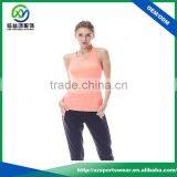 Blank Design Modal Spandex Blend Lightweight Light Orange Women Sports Tank Top thumbnail-1