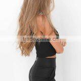 Polyester Tank Top Hollow Patchwork Solid Sold By PC thumbnail-3