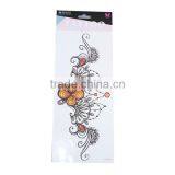 Paper Removable Waterproof Temporary Sternum Tattoo Sticker Body Art Yellow Flower Pattern Temporary Tattoos Printing thumbnail-1
