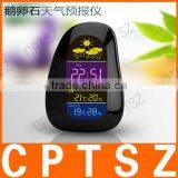 YGH-392 LED Color Display Cobblestone Indoor and Outdoor Temperature and Humidity Weather Clock Bell thumbnail-4