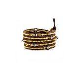 Multilayers Golden Skull Leather Bracelets thumbnail-1