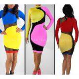 TWO TONE BODYCON DRESS